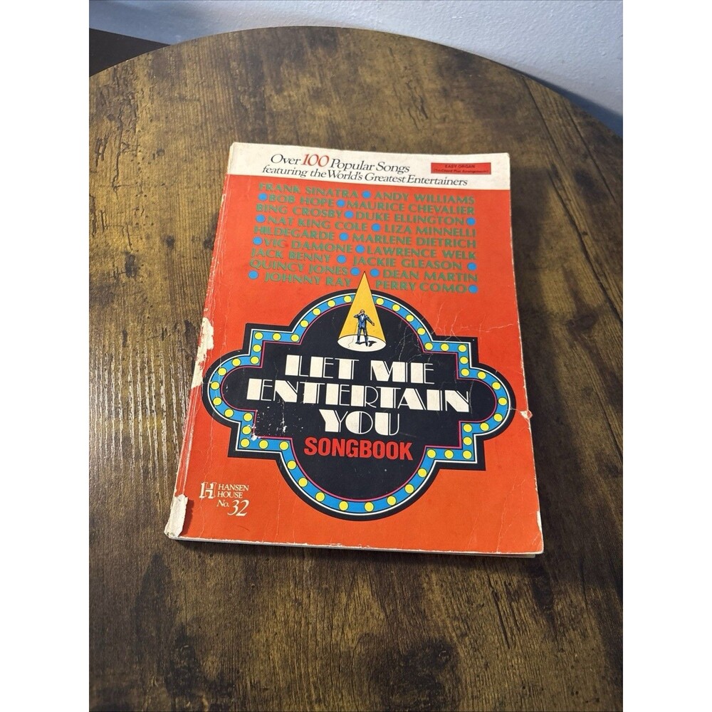 1974 Let Me Entertain You Songbook Easy Organ Paperback Hansen House No. 32 GOOD